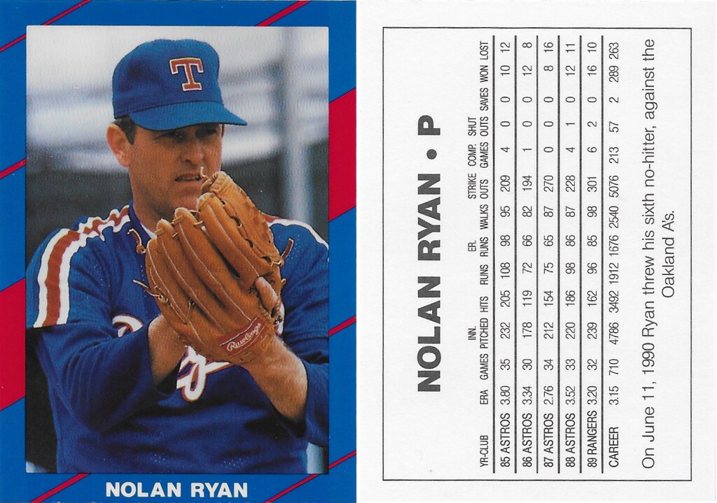 1991 Ryan Gunslinger Set - Ryan, Nolan (Rangers-set position)