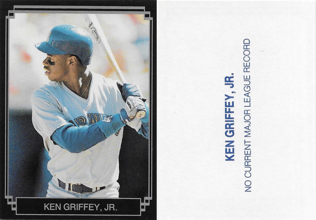 1989 Black with Silver Frame - Griffey Jr, Ken (white bat with sleeves)