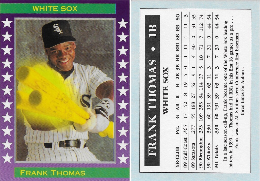 1991 Purple with White Stars - Thomas, Frank (white jersey)