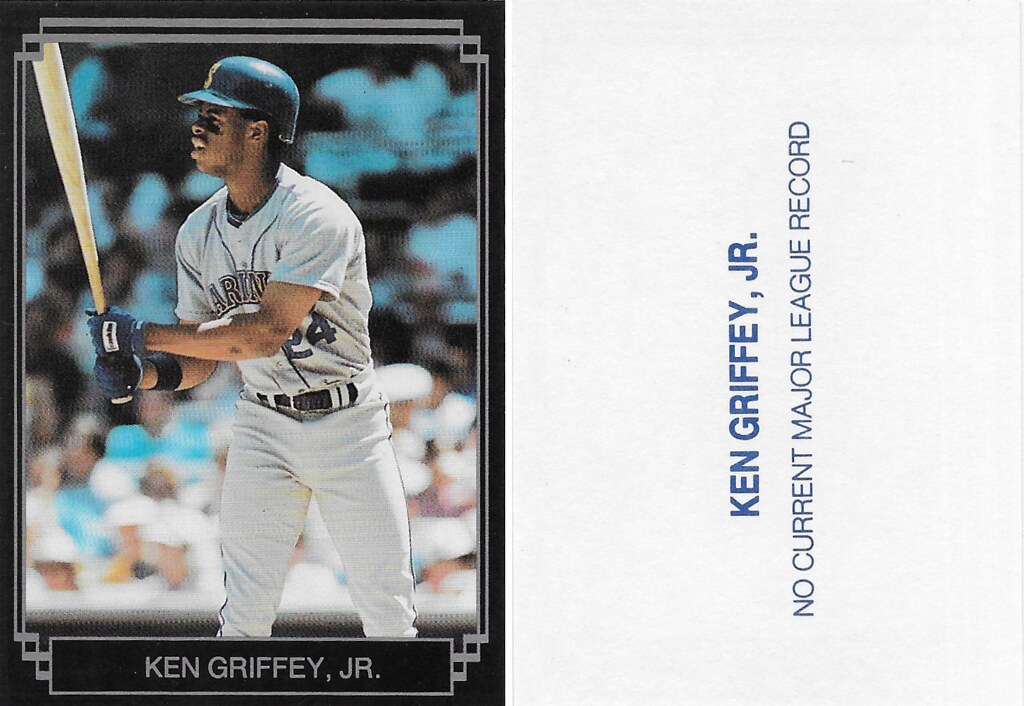 1989 Black with Silver Frame - Griffey Jr, Ken (white bat with no sleeves)