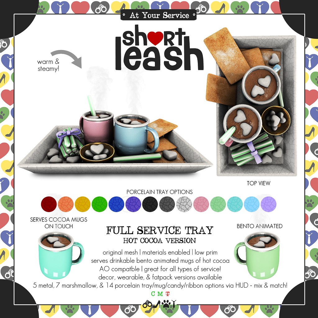 .:Short Leash:. Full Service Tray – Hot Cocoa Version
