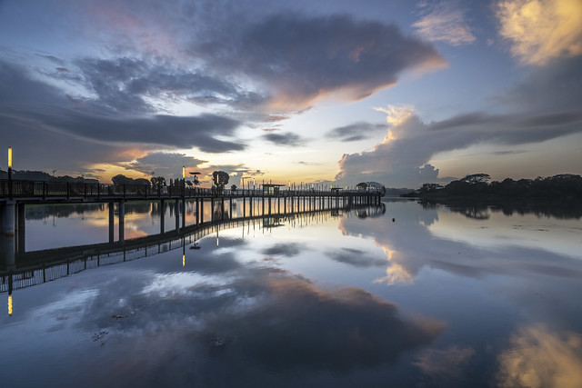Captivating Clouds and Colourful Reflections at the Reservoir
