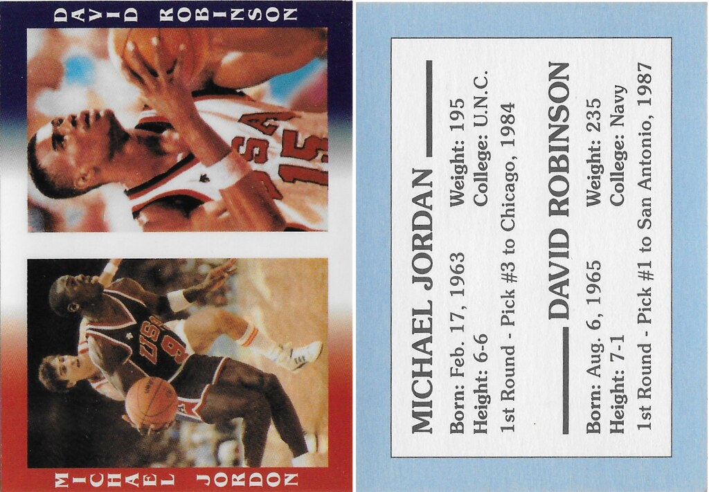 1990-94 Broder Singles - Team USA Jordan and Robinson- Jordan, Michael - Robinson, David