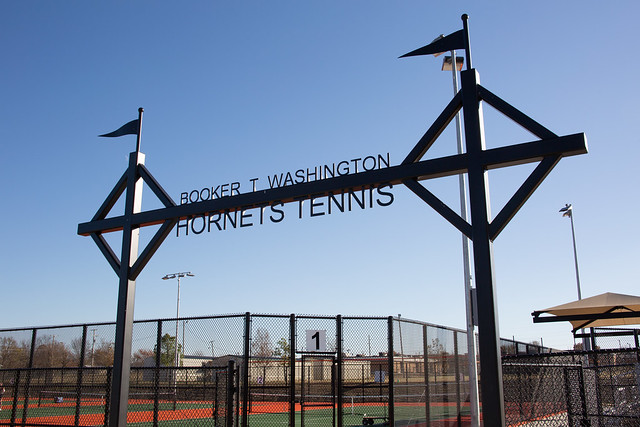 Tennis Court Ribbon Cutting at Booker T. Washington High School
