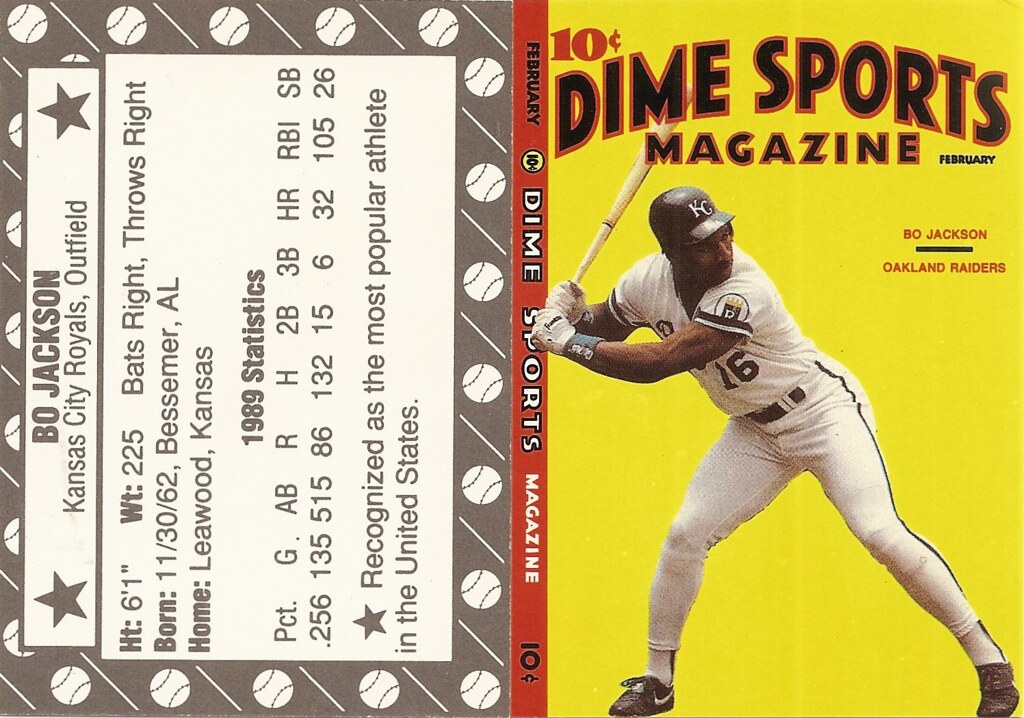 1990 Dime Sports Magazine - Jackson, Bo (Royals)