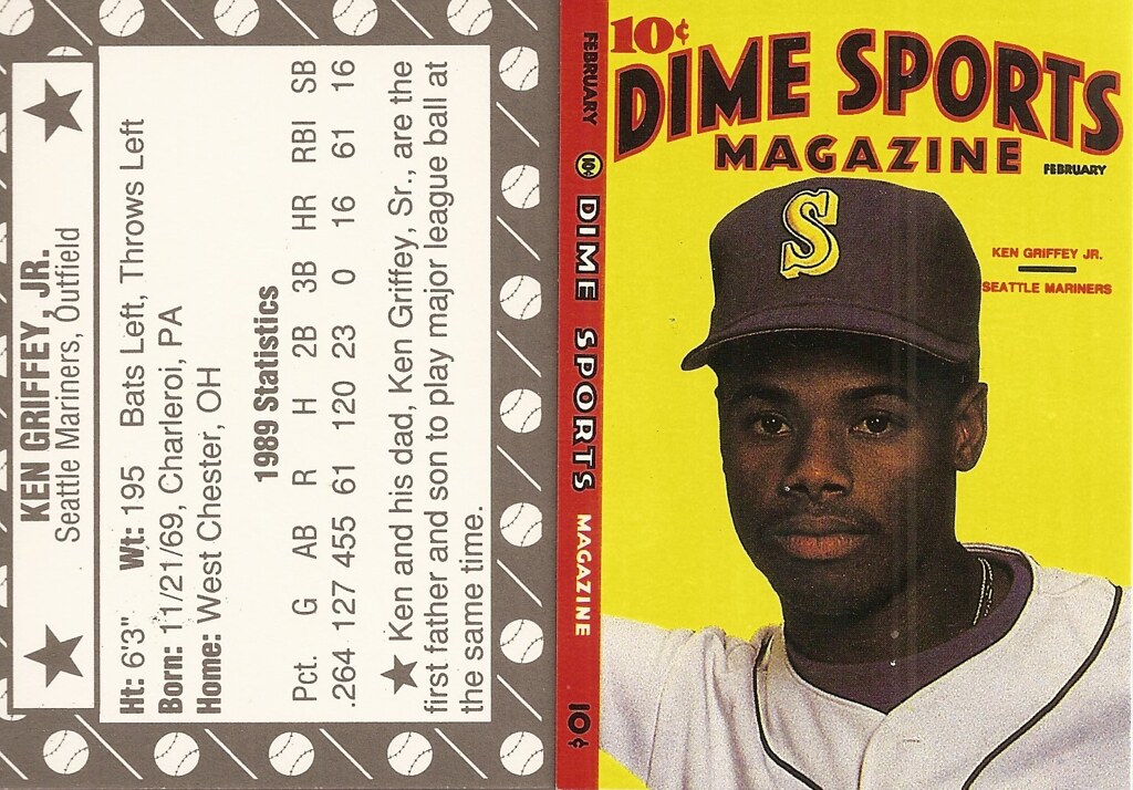1990 Dime Sports Magazine - Griffey Jr, Ken