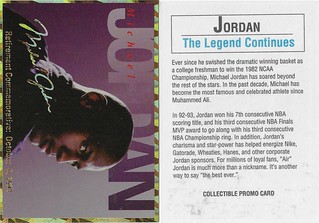 1990-94 Broder Singles - The Legend Continues Retirement Commemorative - Jordan, Micahel