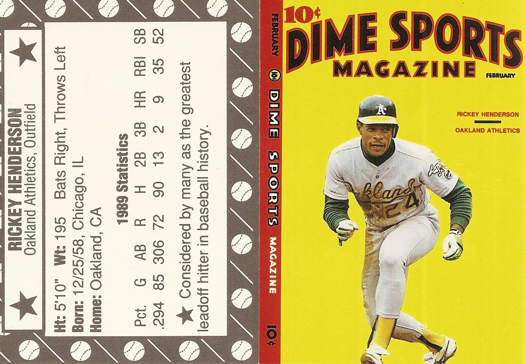 1990 Dime Sports Magazine - Henderson, Rickey