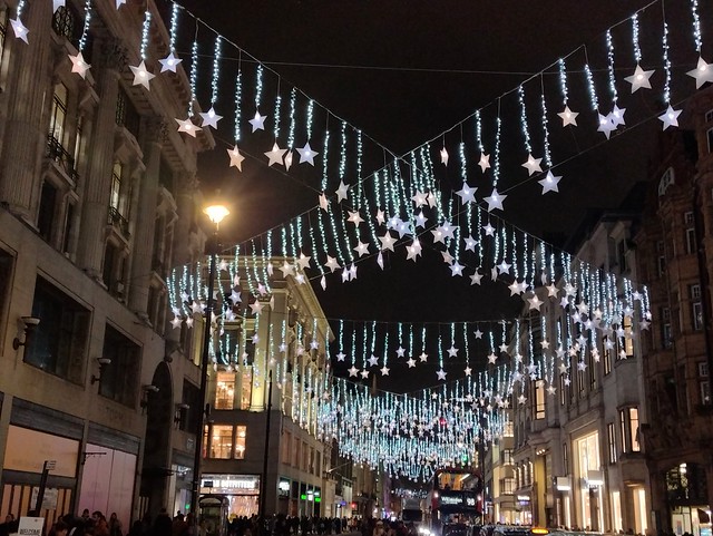 UK - London - Westminster - Christmas lights on Oxford Street