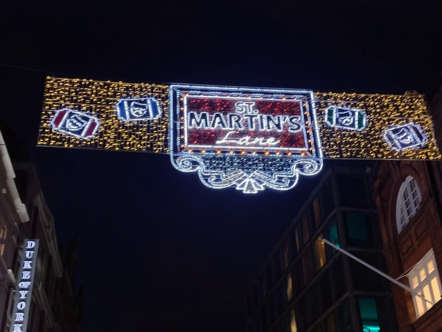 UK - London - Westminster - Christmas lights on St Martin's Lane
