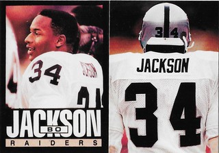 1990-94 Broder Singles - Raiders Front and Back - Jackson, Bo