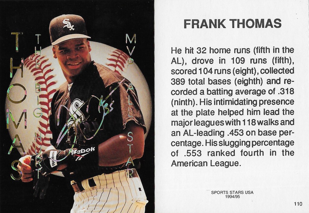 1994-95 Sports Stars USA - Thomas, Frank 110