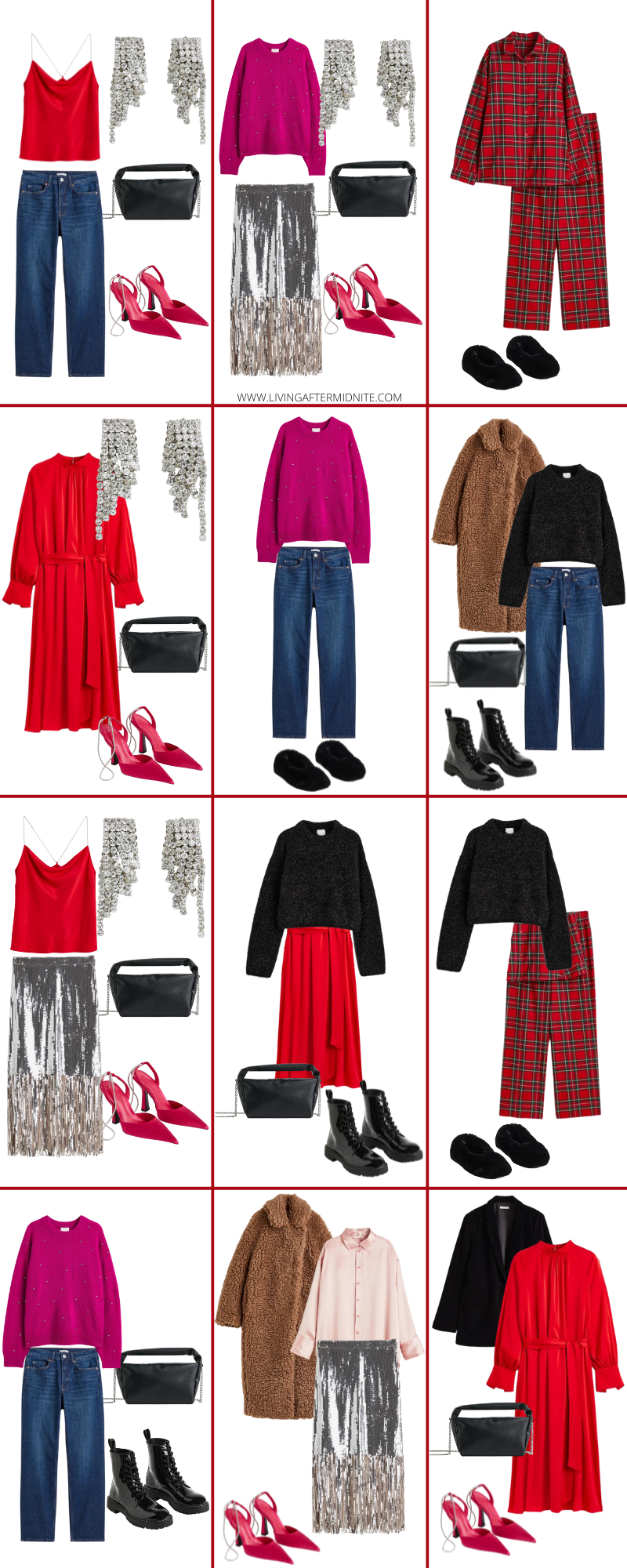 Holiday Capsule Wardrobe Outfit Ideas | Christmas Party Outfits