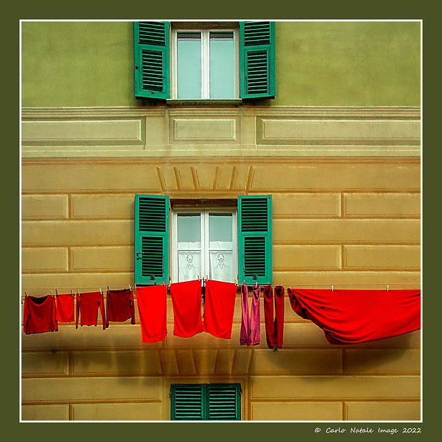 Red clothes hanging
