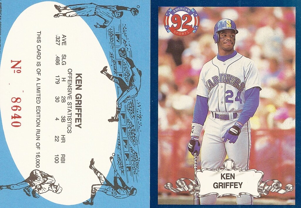 1992 American Sports Monthly Blue - Griffey Jr, Ken