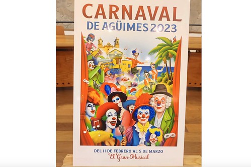Cartel promocional del Carnaval de Agüimes 2023