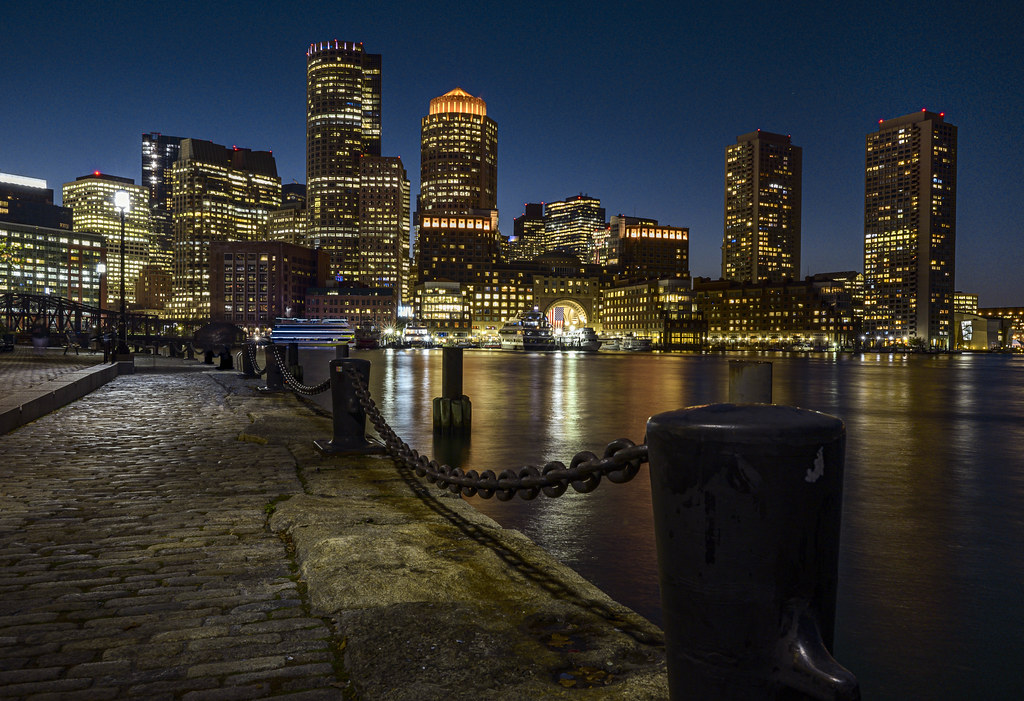 Evening View of Boston