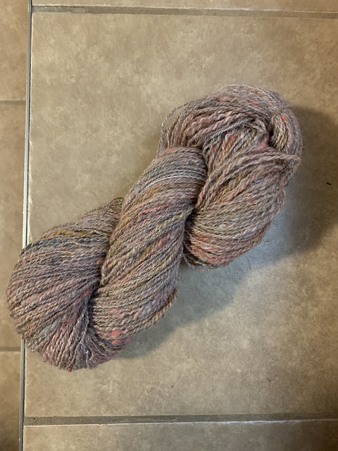 Paulette brought her latest skein of hand spun yarn!