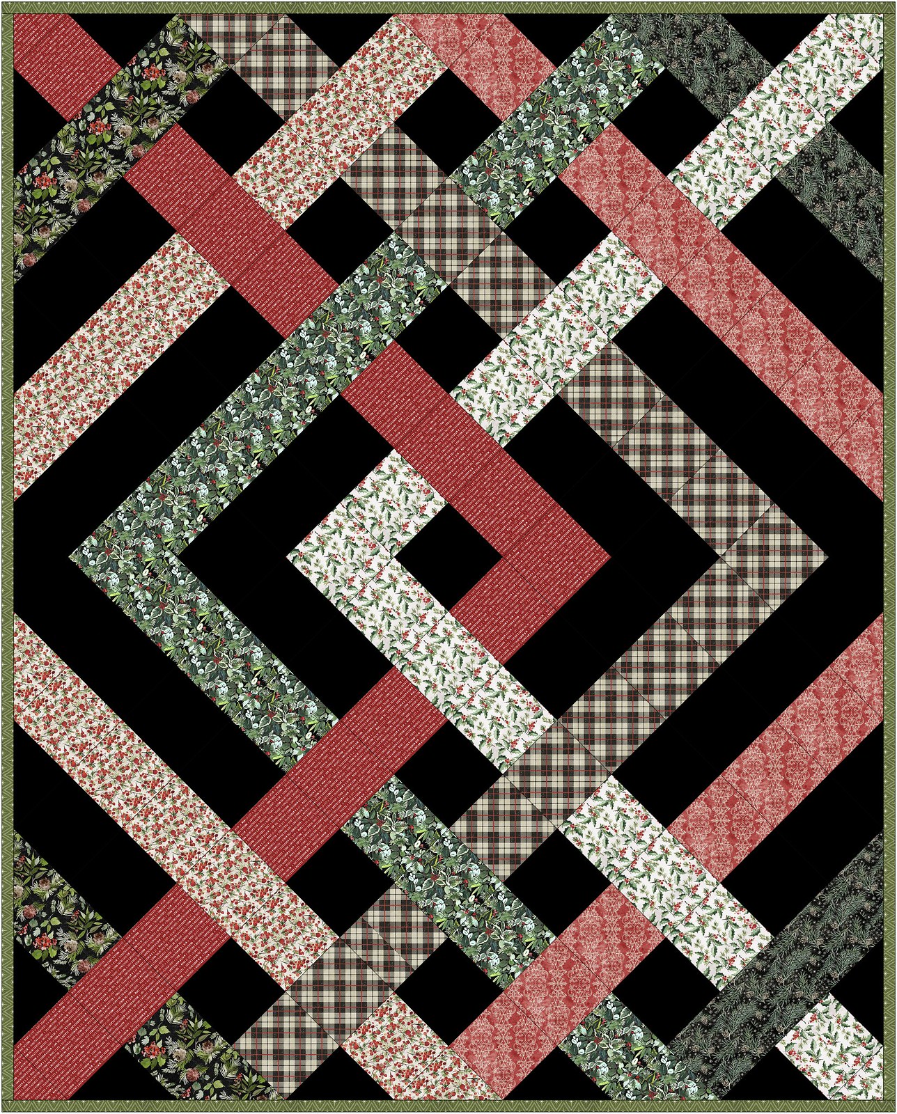 The Eliza Quilt in Christmastime