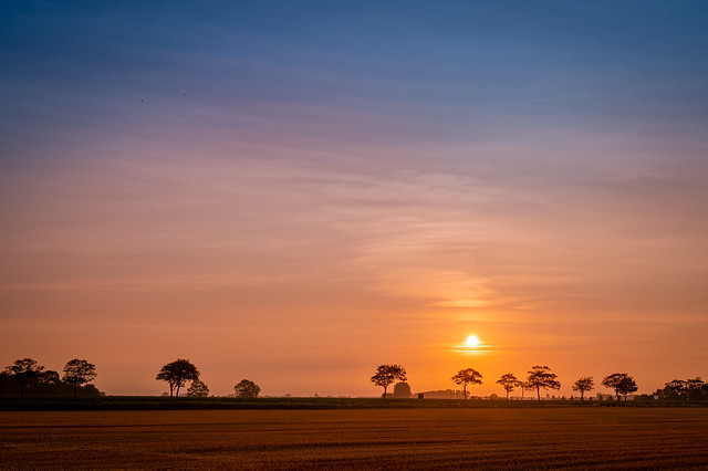 Sunrise above a field at the North Sea - My entry for todays 