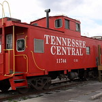 Tennessee Central Caboose 11744 - Monterey, TN This caboose is located at the Monterey Depot Museum in Eastern Putnam County.  On the day I took this photo in 2022, it was behind a fence as the build a ramp for the visitors.

Tennessee Central was headquartered in Nashville - that property is now a museum.  They occasionally run excursions all the way to Monterey.