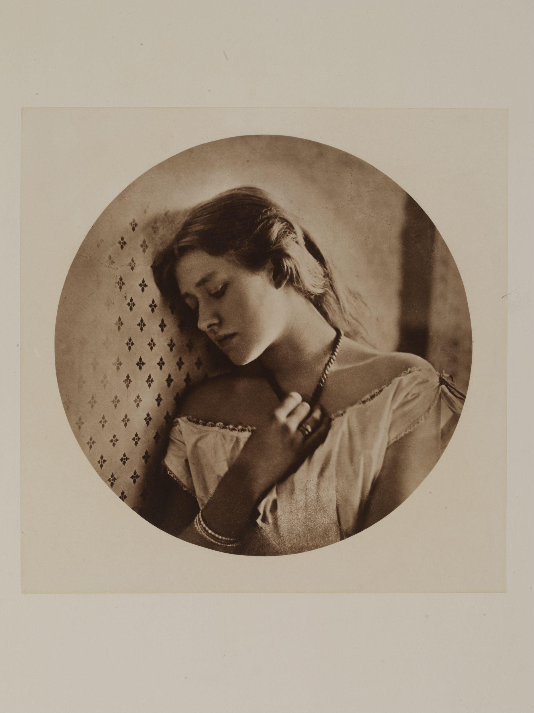 Julia Margaret Cameron :: Sadness, 1863-64 (Shakespearean Actress Dame Ellen Terry, Age 16) | Victoria & Albert Museum