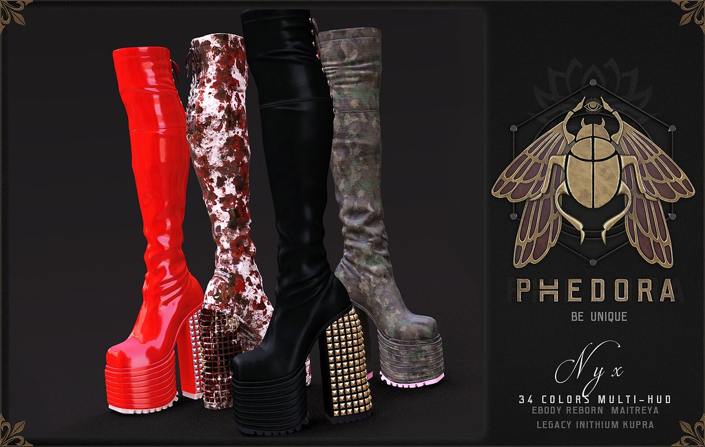 Phedora. – "Nyx" Boots available at The Fifty ♥