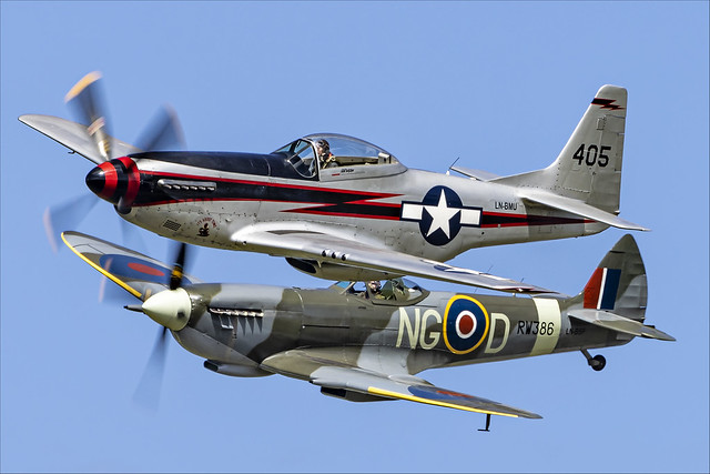Cavalier F-51D Mustang 2 and Supermarine Spitfire LFXVIe - 01