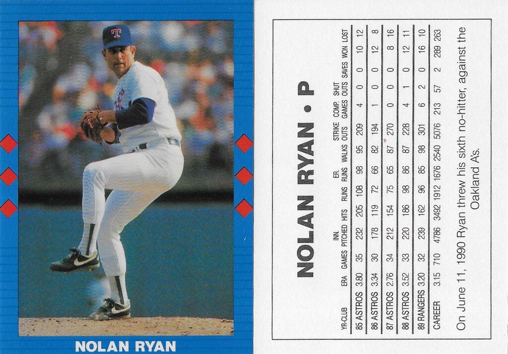 1991 Ryan Gunslinger Set (Red Diamonds) - Ryan, Nolan (white jersey-ball in glove)