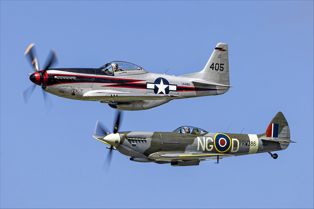 Cavalier F-51D Mustang 2 and Supermarine Spitfire LFXVIe - 02