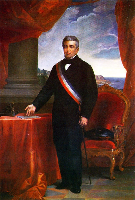 El presidente Manuel Montt Torres, en un cuadro pintado por el italiano Alessandro Capalti