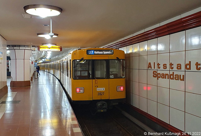 Europa, Deutschland, Berlin, Spandau, U-Bahnhof Altstadt Spandau, U-Bahn-Linie U7