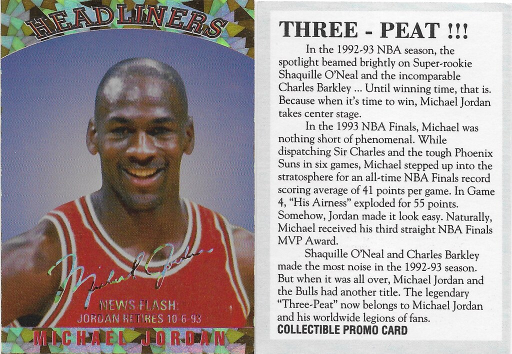 1993 Headliners Collectible Promo - Jordan, Michael (gold)