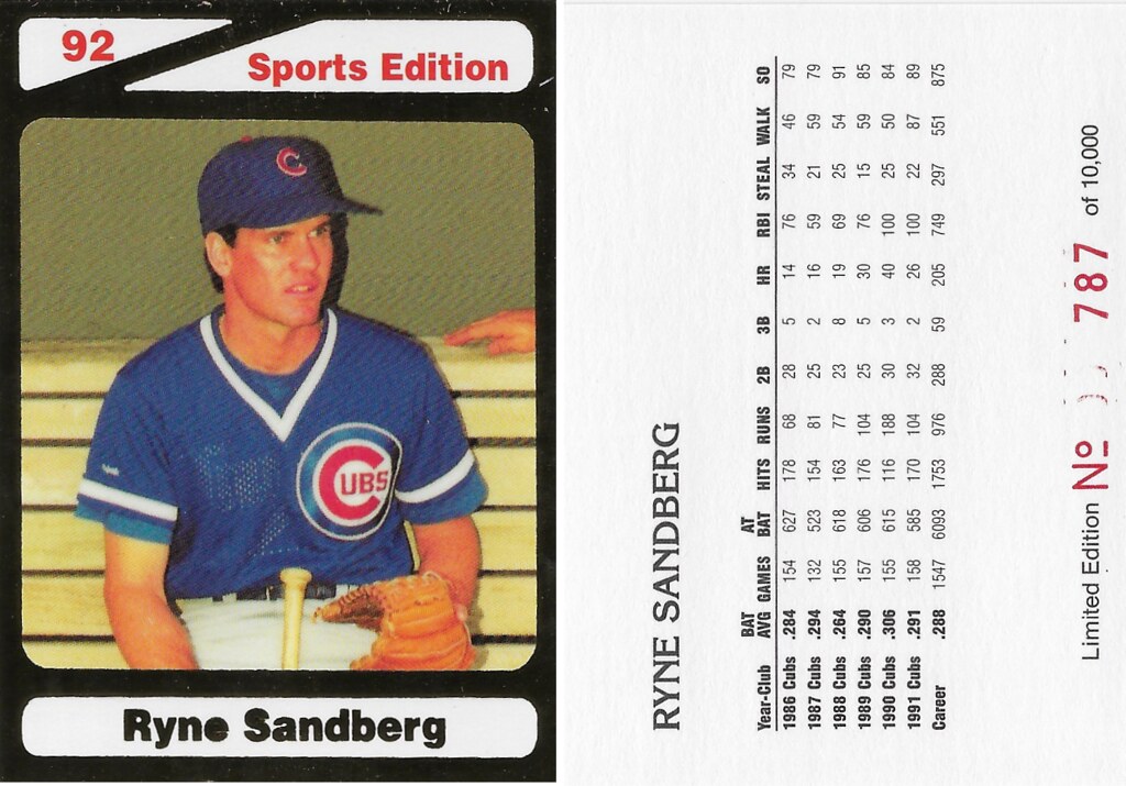 1992 Sports Edition - Sandberg, Ryne
