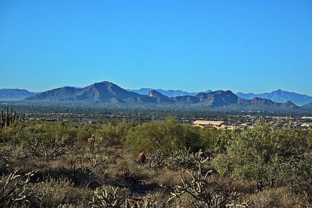 McDowell Sonoran Preserve - Gateway Loop Trail - View to south of Phoenix Mountains