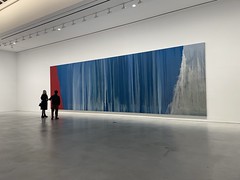 Pat Steir: Blue River and Rainbow Waterfalls