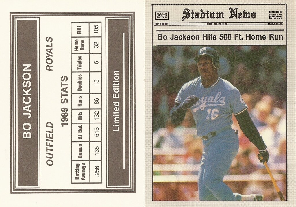 1990 Stadium News Limited Edition - Jackson, Bo (500 ft HR)