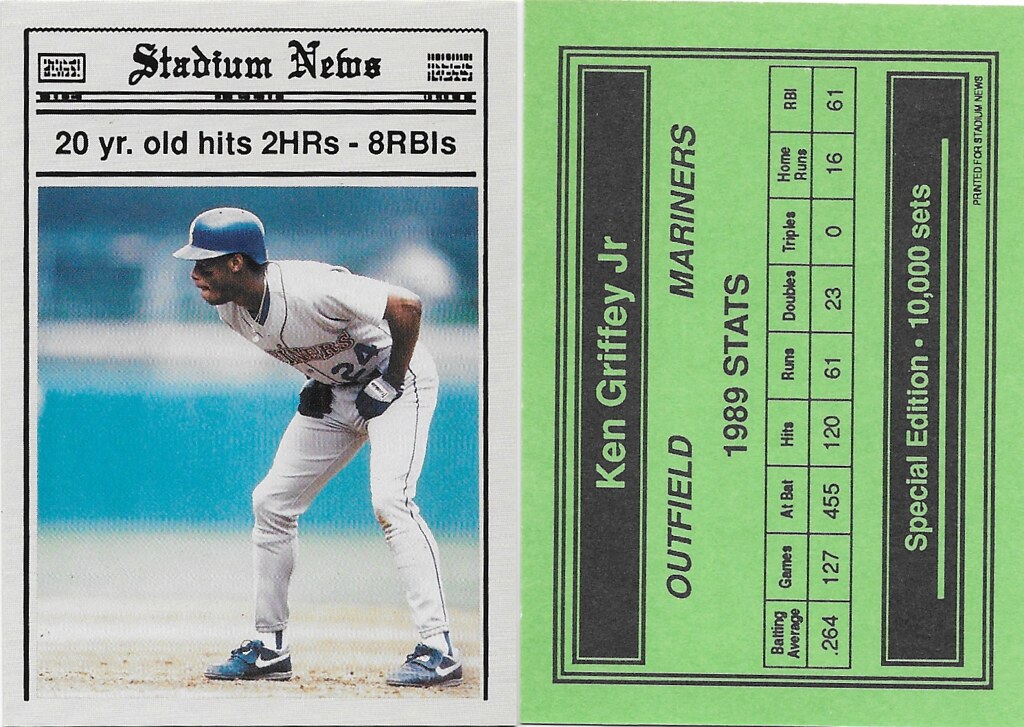 1990 Stadium News Special Edition - Griffey Jr, Ken (2 HR 8 RBI)