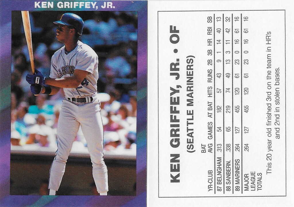 1990 Griffey Purple Five Card Set - Griffey Jr, Ken (batting)