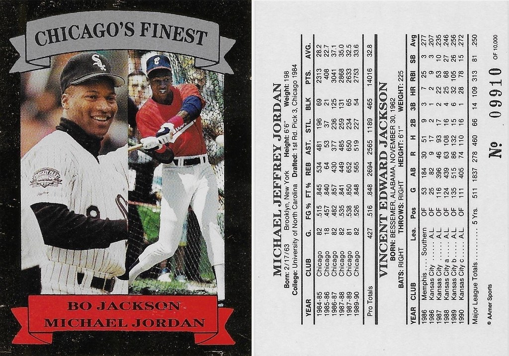 1990-94 Broder Singles - Aamer Sports Chicagos Finest Michael Jordan Bo Jackson