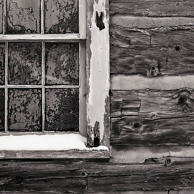 Cabin Window-Old Victoria Historic Copper Mining Village-Ontonagon County, MI