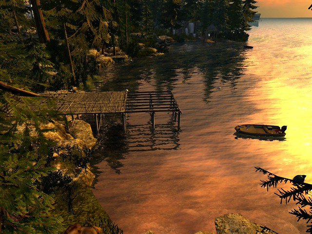 tranquil Lake Side View