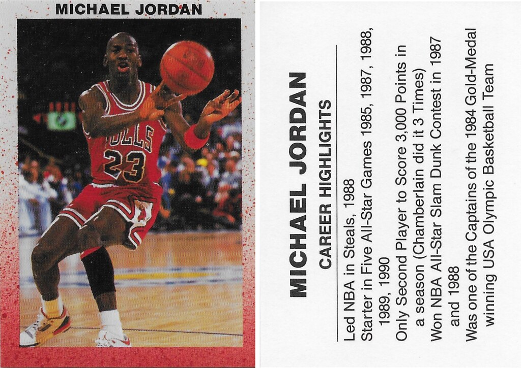 1991 Jordan Red Speckled Border Five Card Set - Jordan, Michael (passing)