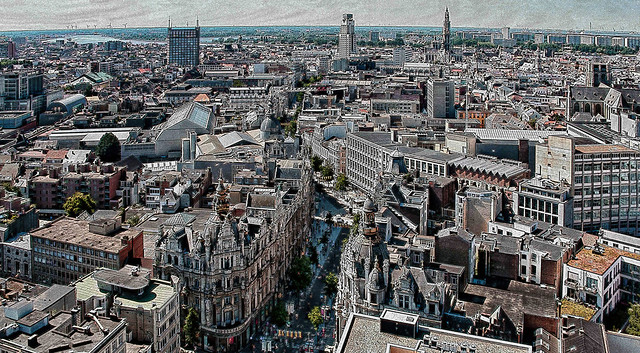 View on Antwerp from the Antwerp Tower