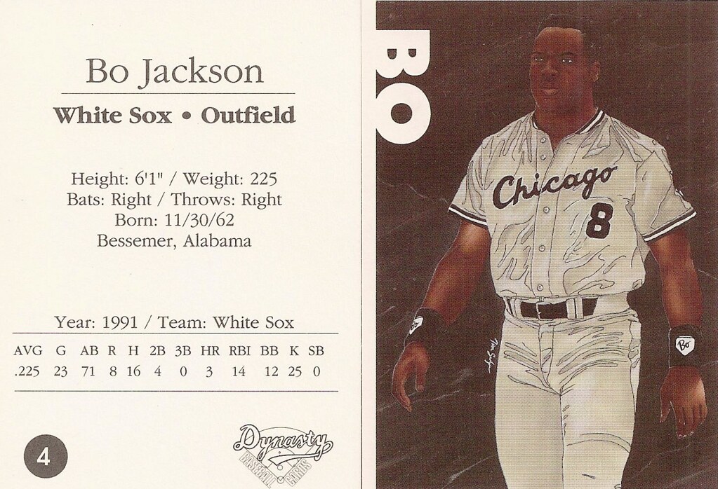 1992 Dynasty Baseball Cards - Jackson, Bo