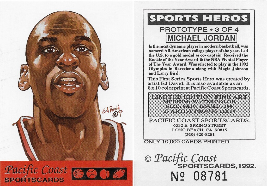 1992 Pacific Sports Cards Ed David Sports Heroes Prototype - Jordan, Michael