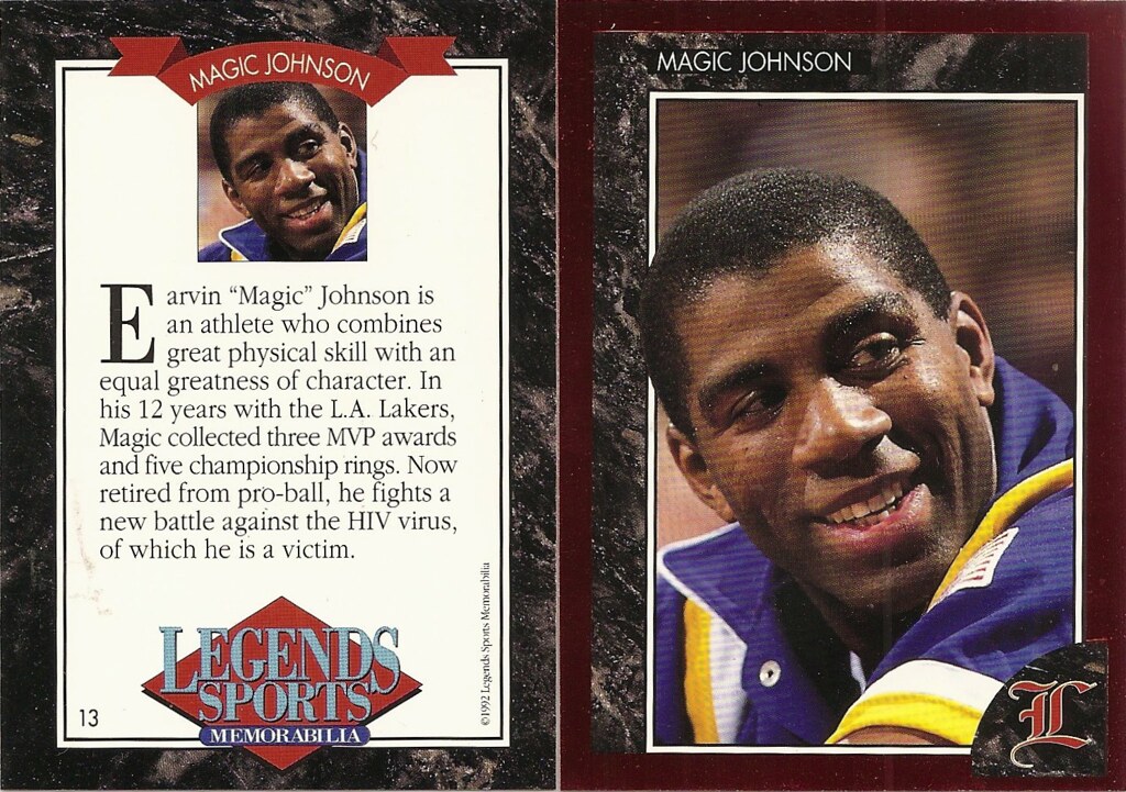 1992 Legends Magazine Insert Red - Johnson, Magic