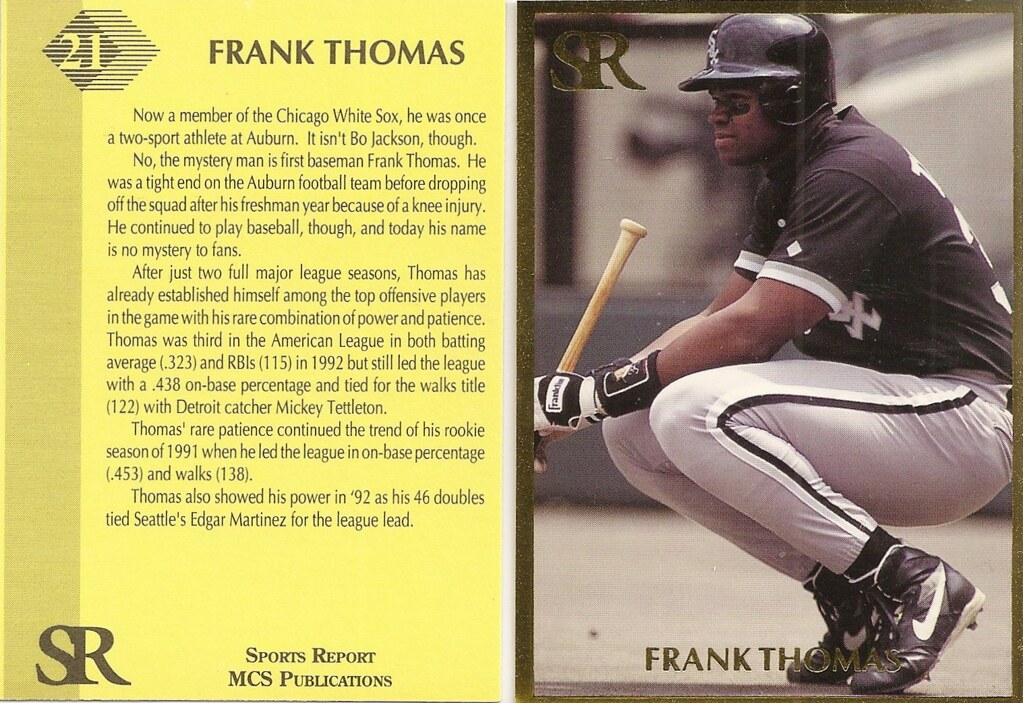 1993 Sports Report Gold Magazine Insert - Thomas, Frank