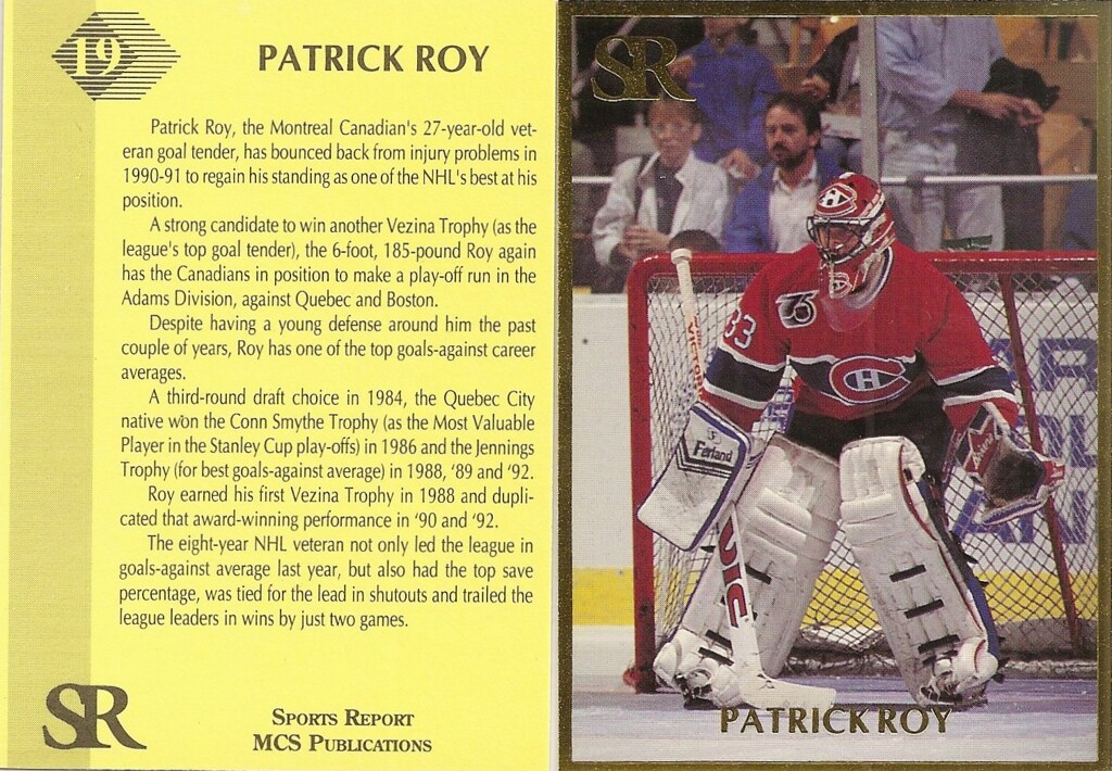 1993 Sports Report Gold Magazine Insert - Roy, Patrick