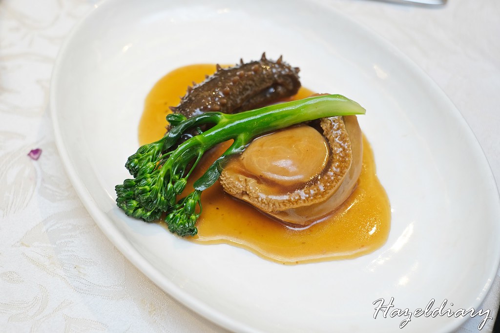 Braised South Africe three-head abalone and japanese spiky sea cucumber-man fu yuan interContential Singapore